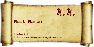 Must Manon névjegykártya